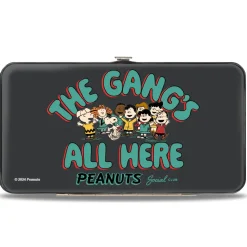 Hinged Wallet - Peanuts Gang THE GANG'S ALL HERE Group Pose Black/Blue