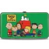 Hinged Wallet - Peanuts Gang HAPINESS IS BEING ONE OF THE GANG Group Pose Green