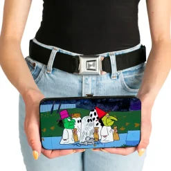 Hinged Wallet - Peanuts Gang Halloween Trick or Treat Group Pose