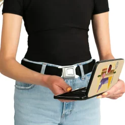 Hinged Wallet - Ratatouille Remy BON APPETIT Hiding Pose + Text Logo Beige Reds