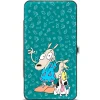 Hinged Wallet - Rocko's Modern Life Rocko & Spunky Pose + Logo Turquoise White