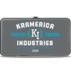 Hinged Wallet - Seinfeld Kramer KRAMERICA INDUSTIES Logo Grays Blue