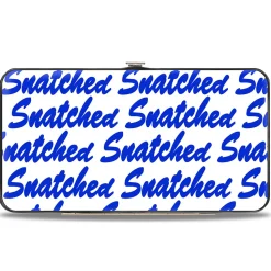 Hinged Wallet - SNATCHED Script White/Blue