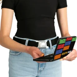 Hinged Wallet - SOUTH PARK Boys Sketch Blocks and Pose Monogram Black/Multi Color