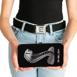 Hinged Wallet - Super Snake Cobra SHELBY Black Silvers