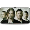 Hinged Wallet - Supernatural 4-Character Face Blur Symbols + Logo Grays Black