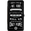 Hinged Wallet - Supernatural Dean CRAZY PEOPLE Quote Winchester Pentagram Black Grays