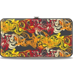 Hinged Wallet - Swirl Mix Gray/Multi Color
