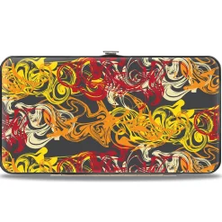 Hinged Wallet - Swirl Mix Gray/Multi Color