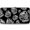 Hinged Wallet - The Dust of Living II Sugar Skulls Black White