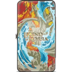 Hinged Wallet - The Legend of Korra Avatar Korra Elements Swirl Pose and Title Logo