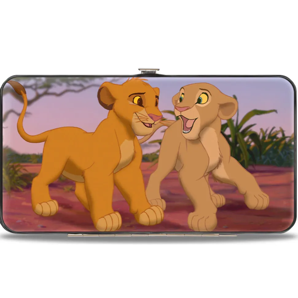 Hinged Wallet - The Lion King Young Simba & Nala + Grown Up Snuggle Pose