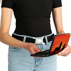 Hinged Wallet - The Lion King Hakuna Matata Simba Pumbaa Timon Sunset Silhouette Reds Black