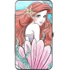 Hinged Wallet - The Little Mermaid Ariel Over Shoulder Sketch Pose + Tail Shells Kelp Blues Pinks