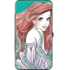 Hinged Wallet - The Little Mermaid Ariel Over Shoulder2 + Flounder Sketch Poses Kelp Blues