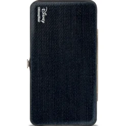 Hinged Wallet - Toy Story Woody SHERIFF STAR HERO Badge Denim Print Dark Grays Golds