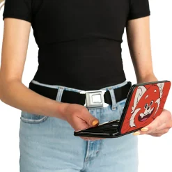 Hinged Wallet - Turning Red Red Panda Mei Smiling Face Close-Up Red