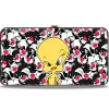 Hinged Wallet - Tweety Pose Sylvester the Cat Expressions Stacked Black White Red