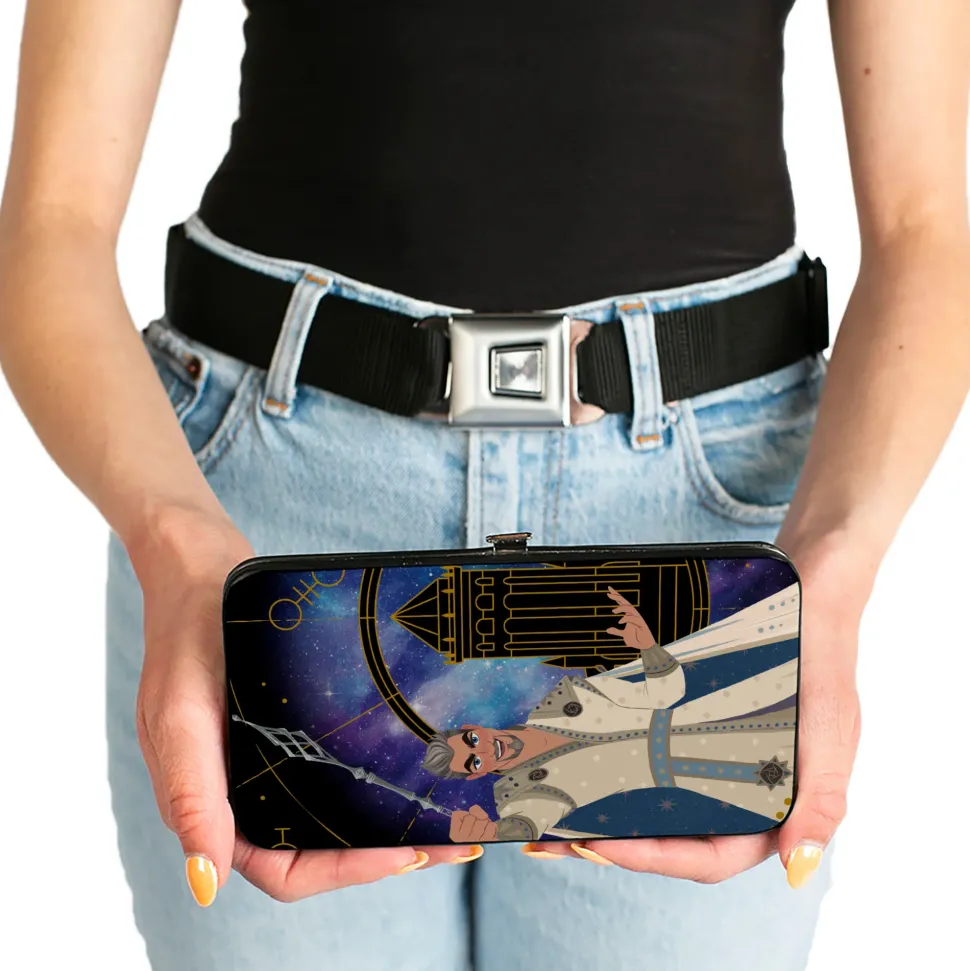 Hinged Wallet - Wish King Magnifico Pose + NO MORE MR. NICE GUY Quote Blues/Yellows