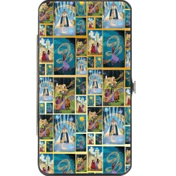 Hinged Wallet - Wish Scene Blocks Collage Yellows