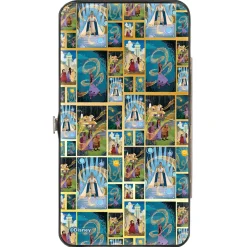 Hinged Wallet - Wish Scene Blocks Collage Yellows