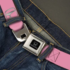 Honda Seatbelt Belt - Honda Logo Pink/Silver-Fade Webbing