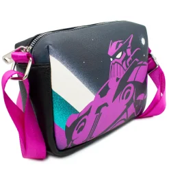 Horizontal Crossbody Wallet - Lightyear Zurg Silhouette Pose Black Purple Teal White