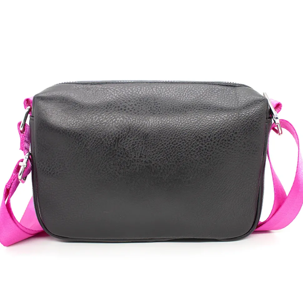 Horizontal Crossbody Wallet - Lightyear Zurg Silhouette Pose Black Purple Teal White