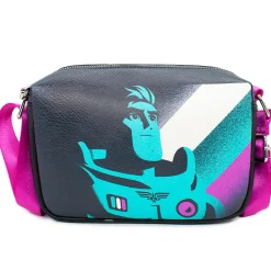 Horizontal Crossbody Wallet - Lightyear Buzz Silhouette Pose Black Teal Purple White