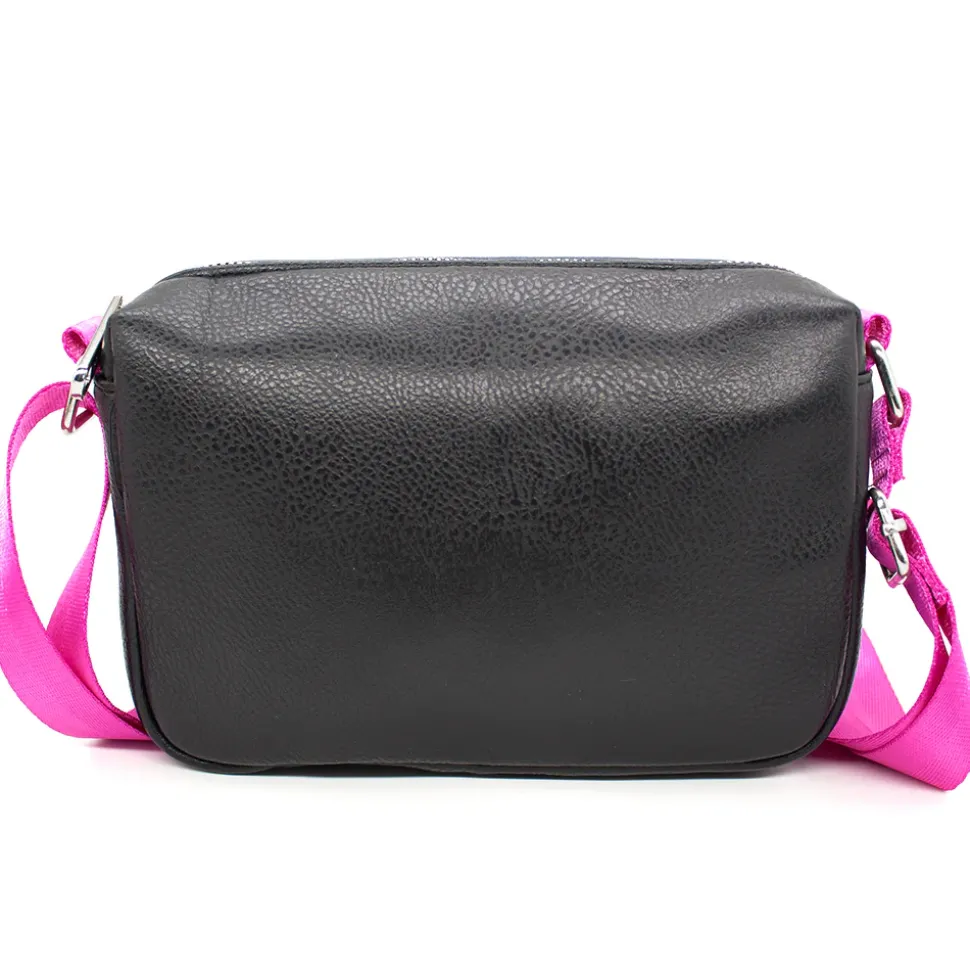 Horizontal Crossbody Wallet - Lightyear Buzz Silhouette Pose Black Teal Purple White