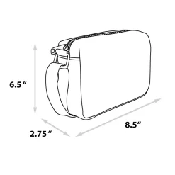 Horizontal Crossbody Wallet - Lightyear Buzz Silhouette Pose Black Teal Purple White