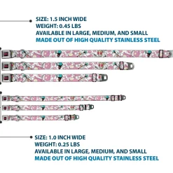 INVADER ZIM Title Logo Full Color Pink/Green Seatbelt Buckle Collar - Invader Zim GIR and Piggy Doddles White/Black