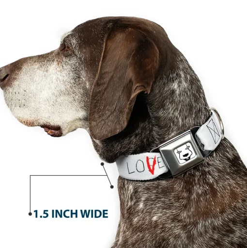It Chapter Two LOSER/LOVER Full Color White/Black/Red Seatbelt Buckle Collar - It Chapter Two LOSER/LOVER White/Black/Red