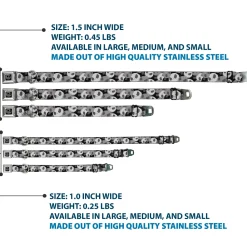 Jack Expression5 Black Silver Seatbelt Buckle Collar - Nightmare Before Christmas Jack Expression Stacked Black/Grays