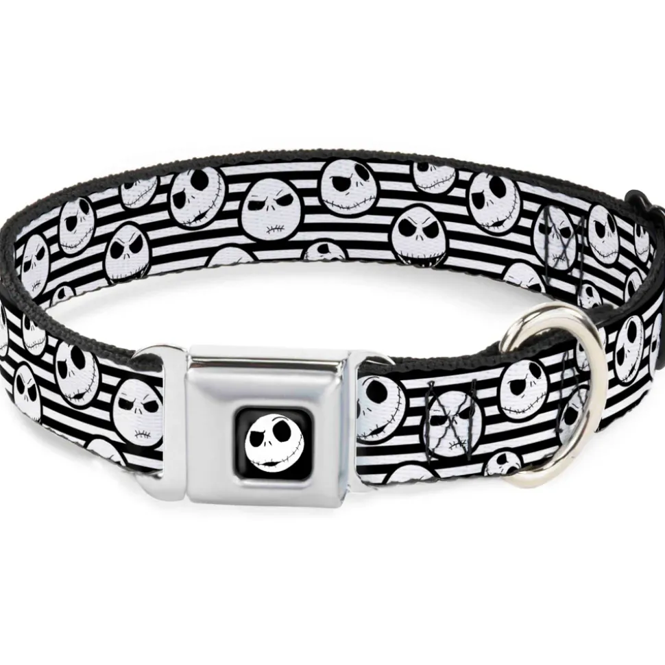 Jack Expression2 Full Color Seatbelt Buckle Collar - Jack Expressions/Stripe White/Black