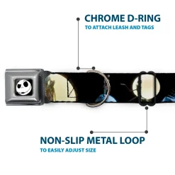 Jack Expression2 Full Color Seatbelt Buckle Collar - NBC Jack & Sally Moon Scenes
