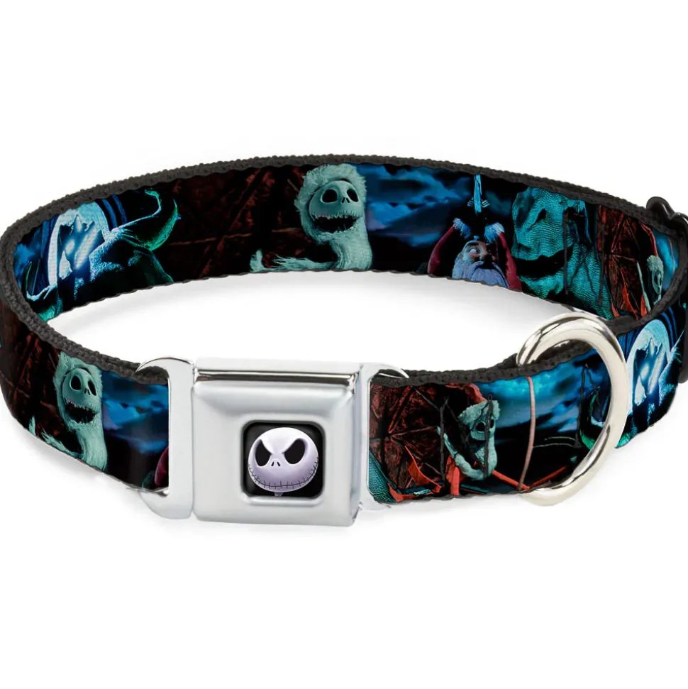 Jack Expression6 Full Color Seatbelt Buckle Collar - NBC Jack, Oogie Boogie, Santa Scene