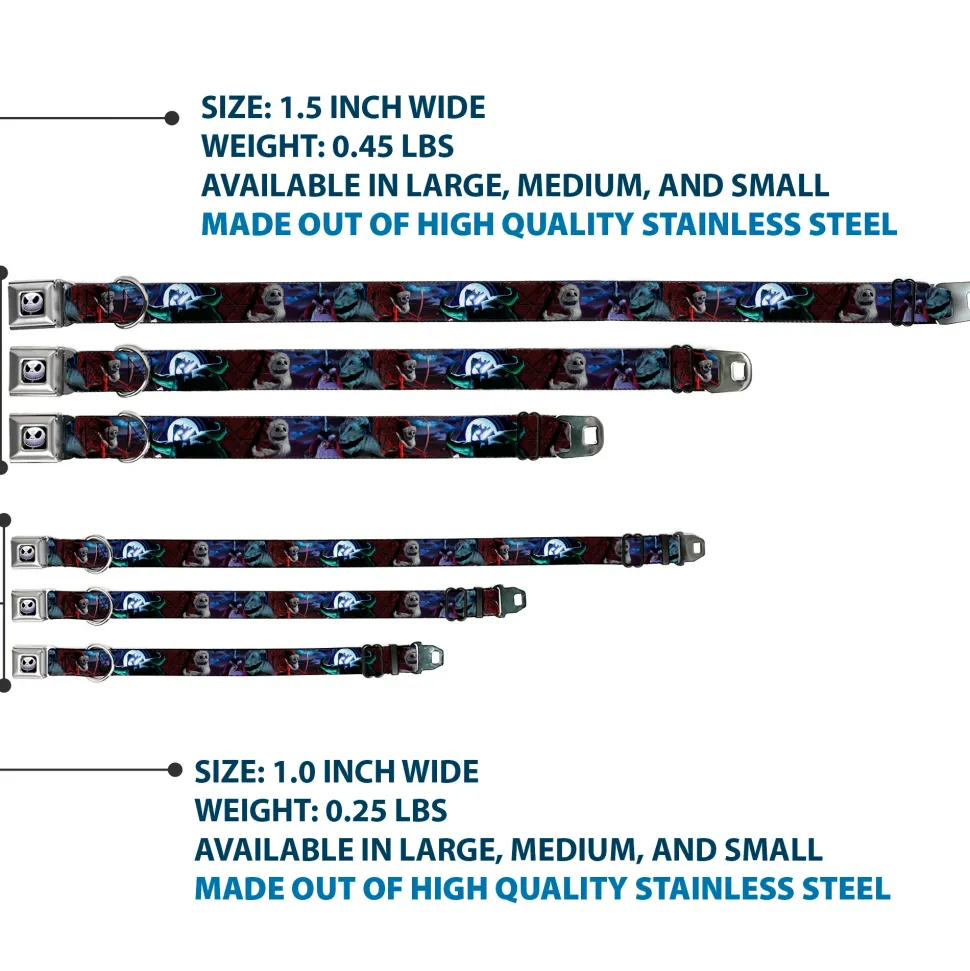 Jack Expression6 Full Color Seatbelt Buckle Collar - NBC Jack, Oogie Boogie, Santa Scene