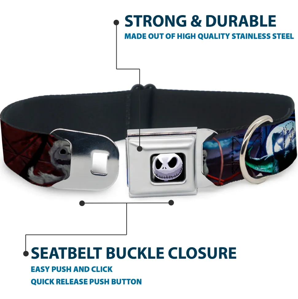 Jack Expression6 Full Color Seatbelt Buckle Collar - NBC Jack, Oogie Boogie, Santa Scene