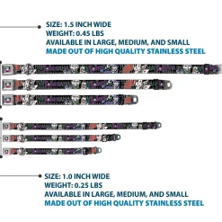 Joker Face Full Color Seatbelt Buckle Collar - The Joker Pose/Cards/HAHAHAHA Black/Gray