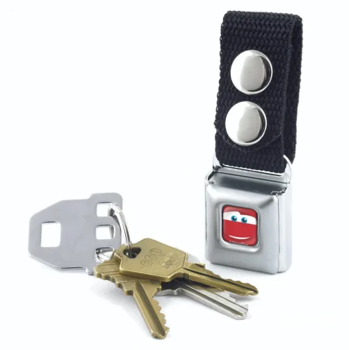 Keychain - Cars Lightning McQueen Smiley Face CLOSE-UP Full Color
