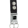 Keychain - CHARGER Text Black Silver
