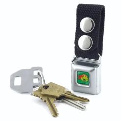 Keychain - Classic Teenage Mutant Ninja Turtles Raphael Face Turtle Shell Full Color Green