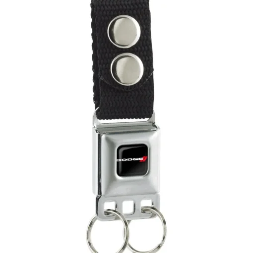 Keychain - Dodge Red Rhombus Full Color Black White Red