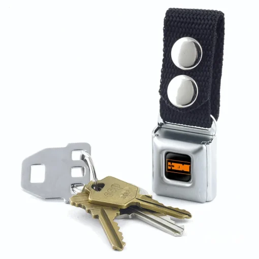 Keychain - HEMI 426 Logo2 Full Color Black White Orange