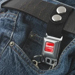 Keychain - HENDRICK MOTORSPORTS Checker Logo Full Color Red/White - Black