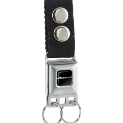 Keychain - Honda ACCORD Logo Full Color Black White - Black