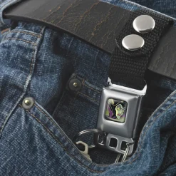 Keychain - Maleficent Face3 Full Color Green Fade