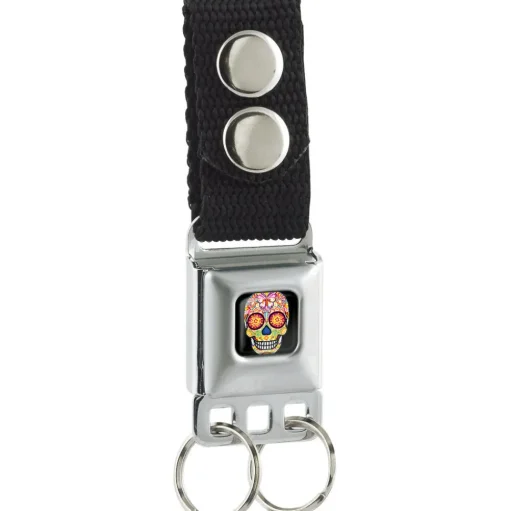 Keychain - Mariposa Calavera Full Color Black Multi Color