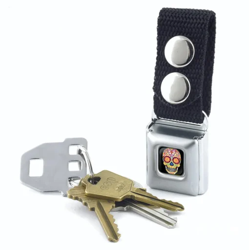 Keychain - Mariposa Calavera Full Color Black Multi Color
